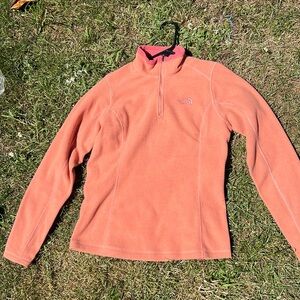 Peachy pink fleece The North Face Quarter Zip